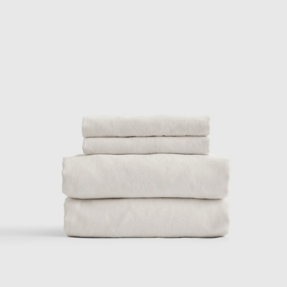 NWT! Quince 100% Linen Sand Sheets & 2 Pillowcases Set!  Sz. Queen! (226)